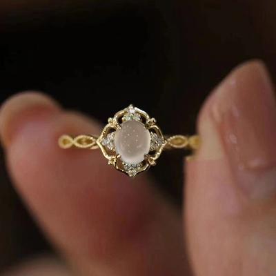 Эстетичные женские обручальные кольца с имитацией лунного камня, женские аксессуары нового дизайна, модные украшения для вечеринки в честь годовщины