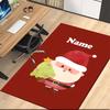 Custom Name Christmas Santa Claus Printed Carpet, for Office Chair Living Room Bedroom Kitchen Room Decor Gifts.