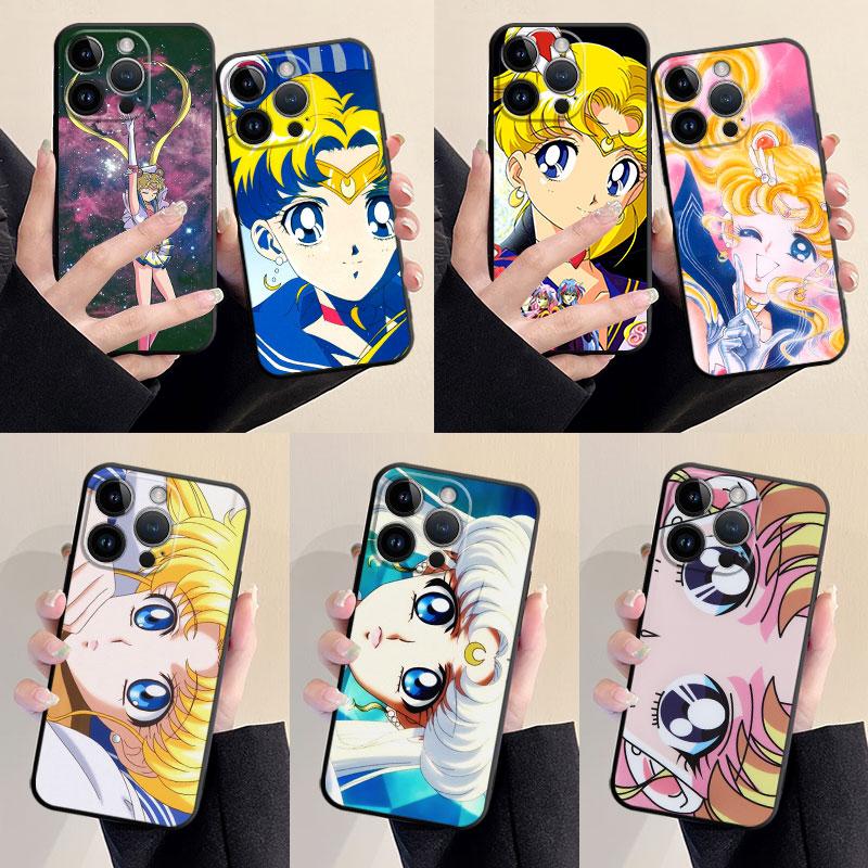 Чехол для телефона Apple iPhone XS X 11 SE 13 Pro Max 6s 14 Plus 8 XR 7 12 Mini 6, защитный силиконовый бампер S-Sailors Moons Girl, чехол