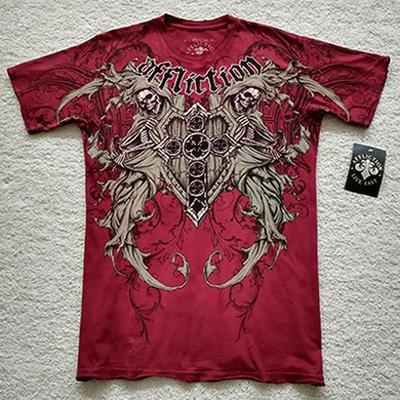 Футболка в темном стиле, тренд Харадзюку: Готический уличный топ с коротким рукавом