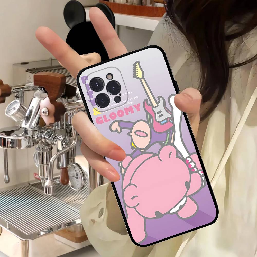 Cute G-Gloomy B-Bear For IPhone 17 16 15 14 13 12 11 Pro Max 13 17Air Shockproof Soft Phone Cases Coque