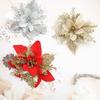 5pcs Shining Gold Powder Flower DIY Christmas Tree Decorations  Christmas