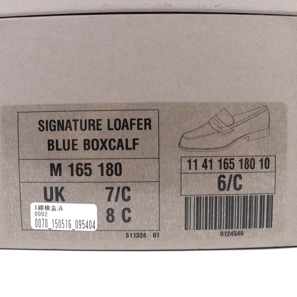 Отличные лоферы J.M WESTON 180 signature Кожаная обувь Темно-синий Шелковый шарф Мужская кожаная Обувь б/у