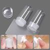 1Set Transparent Nail Art Silicone Stamping Stamper Scraper Image Plate Manicure Print Tool Diy With Cap Seal Printing Nail Tool