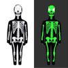 Костюм для косплея D Хэллоуин детский костюм скелет скелет светящийся костюм призрака playsuit с капюшоном кос одежда украшение