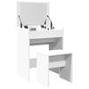 VidaXL Dressing Table and Stool White 60x40x113.5 Cm, Makeup Table, Bedroom Dressing Table, Dressing Table with 848213
