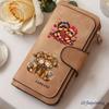 Yorkshire Terrier Puppy, Highland Cow, Women's Folding Wallet, Multifunctional Wallet, Convenient Snap-closure Coin Purse, Suitable for Birthdays and