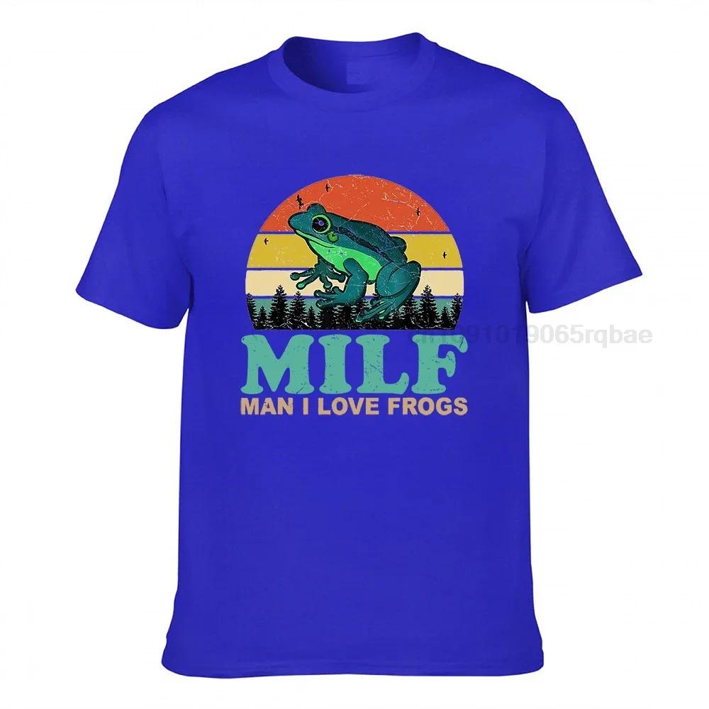 Cotton Frog Vintage Tshirts Unisex Unisexs Tops Milf Unisex I Love Frogs Amphibian Lovers Tshirts Unisex Clothes Fashion Girls Tees