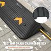 Upgraded Rubber Threshold Ramp, 3" Rise Door Ramp with 1 Channel, Natural Rubber Car Ramp with Non-Slip Textured Surface, 33069 lbs Load Capacity Curb