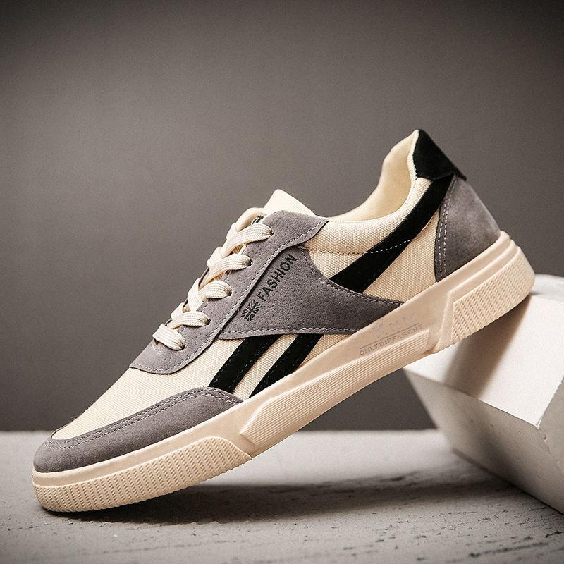 Мужская парусиновая обувь, новая весенне-осенняя спортивная обувь для отдыха, мужская модная универсальная студенческая красивая парусиновая мужская обувь