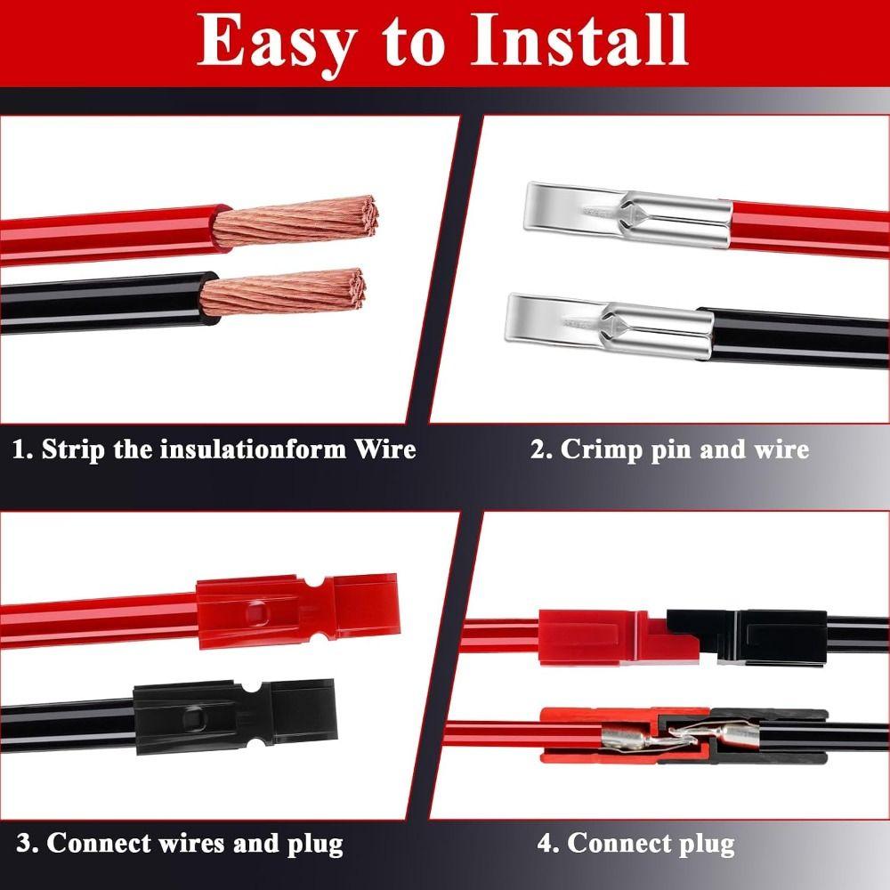 10pcs Corrosion Resistant Power Connectors 30A 600V Battery Connectors Solar Systems