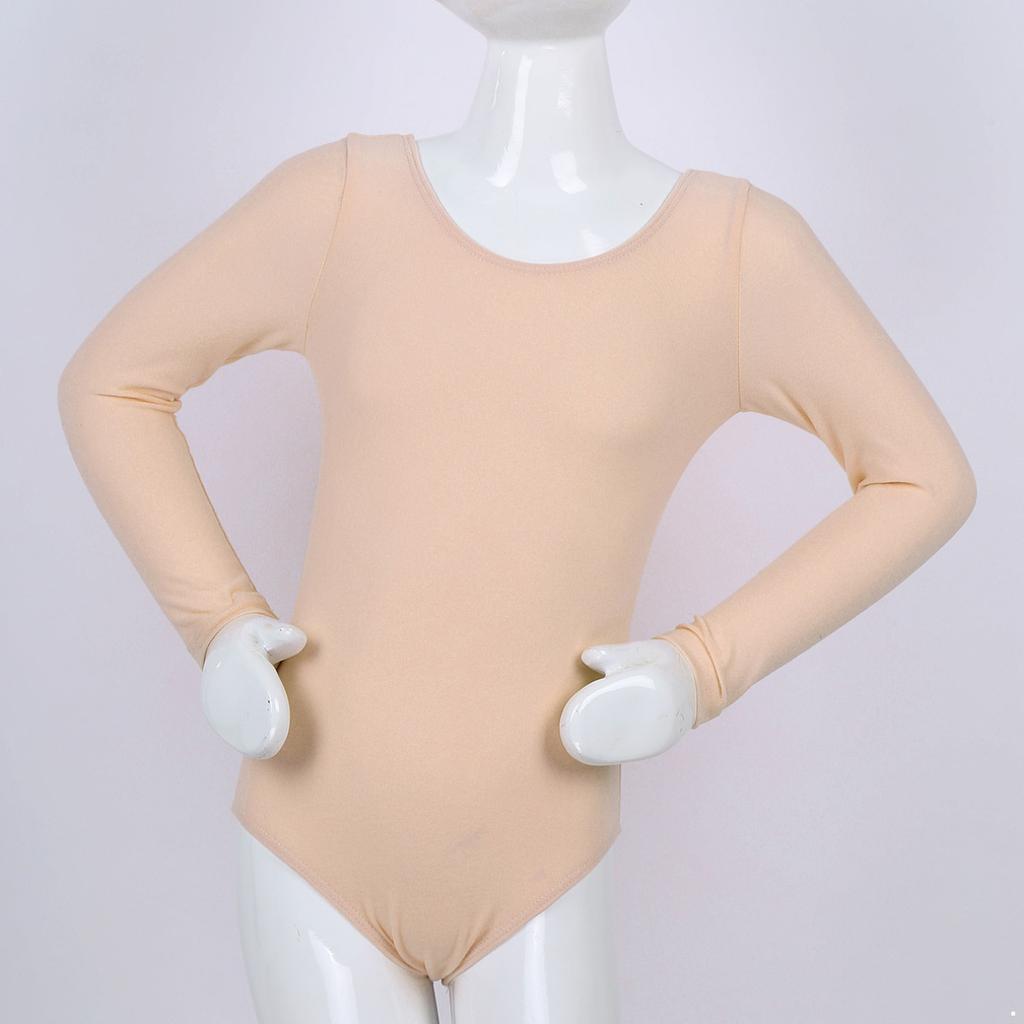 Детское платье-купальник с длинными рукавами для девочек, балетное платье, танцевальные костюмы для выступлений на сцене