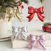 Plastic Christmas Tree Bow Decor Bowknot Bowknot Pendant Christmas Hanging  Outdoor Indoor