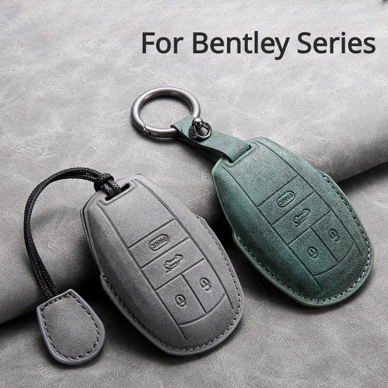 Car Styling Remote Key Case Cover Shell Protection Auto Keychain Bag Accessories For Bentley Bentayga 2017-2021 2AHMV-YK1
