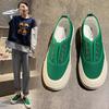Soft-soled Lazy One-pedal Platform Canvas Shoes Women's Summer 2025 New Breathable Casual Versatile Board Shoes Women's Shoes