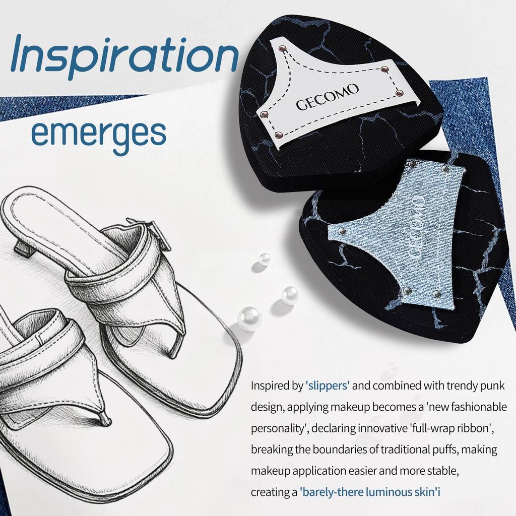 GECOMO Спонж для макияжа - Горячая новинка, хлопковый спонж для безупречного нанесения и растушевки
