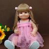 55cm Whole Vinyl Body Reborn Toddler Dolls Raya Beautiful Princess Baby Girl Doll with Smile Face Finished Painted Bebe Reborn Doll Kid's Holiday Gift