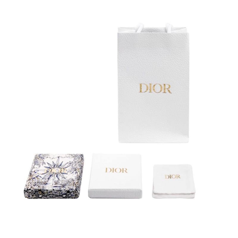 DIOR Metal, White Faux Crystal Necklaces Unisex Silver N0717CDLCY-D102