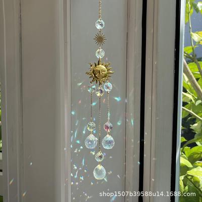 PDD Кристаллический ловец солнца: Садовый светильник «Солнце, Луна и звезды» - подвесной призматический светильник