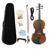 4/4 Electro-Acoustic EQ Violin Fiddle Kit Solid Matte Finish Spruce Face Board 4-String With Case