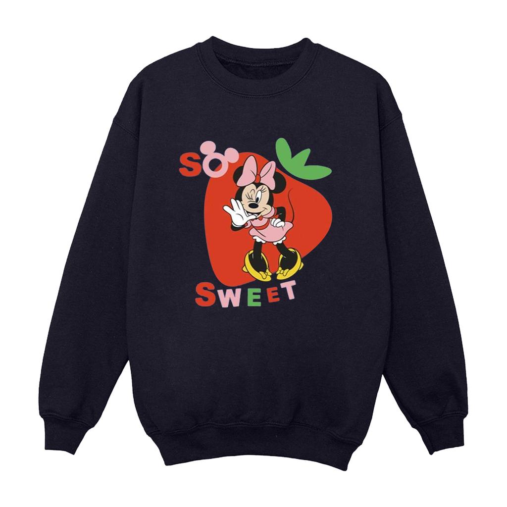 Disney Mens Minnie Mouse So Sweet Strawberry Sweatshirt