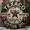 Винтажная металлическая жестяная вывеска Texaco Motor Oil 8x12 дюймов Ретро настенное искусство для гаража бара кухни Декор
