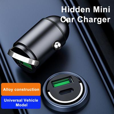 Автомобильное зарядное устройство с двумя портами USB и Type-C 120 Вт, сверхбыстрая зарядка, алюминиевый сплав, автозапчасти, автоаксессуары для телефонов, планшетов