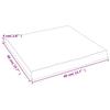 Vidaxl Blat Jasnobrązowy 40X40X(2-4) Cm, Drewno Z Naturalną Krawędzią