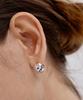 Серьга-пусета Tatiana Water Drop Cubic с одним щелчком Ec1927