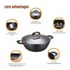 Supor Cast Iron Deep Wok with Double Handles, 36cm