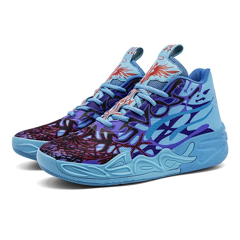 Mens Basketball Shoes Breathable Cushioning Non Slip Wearable Running Shoes Gym Training Athletic Sneakers Women