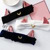 Facial Elastic Girls Makeup Face Hairdo Headwrap Cat Ear Headband Washing Hairband