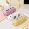 Silicone Material Portable Stationery Box Cartoon Animal Pencil Case  School Supplies