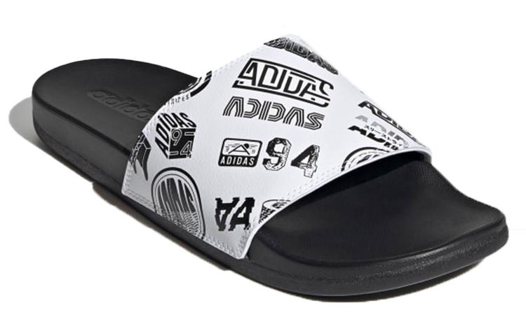 adidas Шлепанцы Adilette Comfort 'Логотипы по всей поверхности - Белый' FZ1751