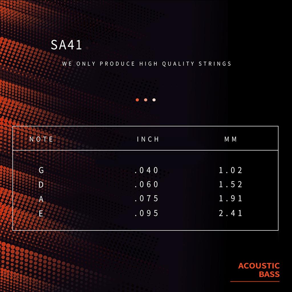 Высокоуглеродистая сталь Красная медь 4 шт. Акустические струны 040 095 дюйма Шестигранный сердечник Обмотка Сверхпрочные Профессиональные Студийные Сценические Долгий срок службы