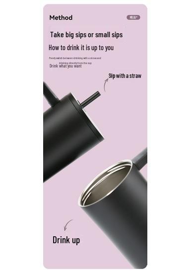 Large Capacity 30oz/40oz Ice Buster Cup - 304 Stainless Steel Outdoor Straw Cup for Car