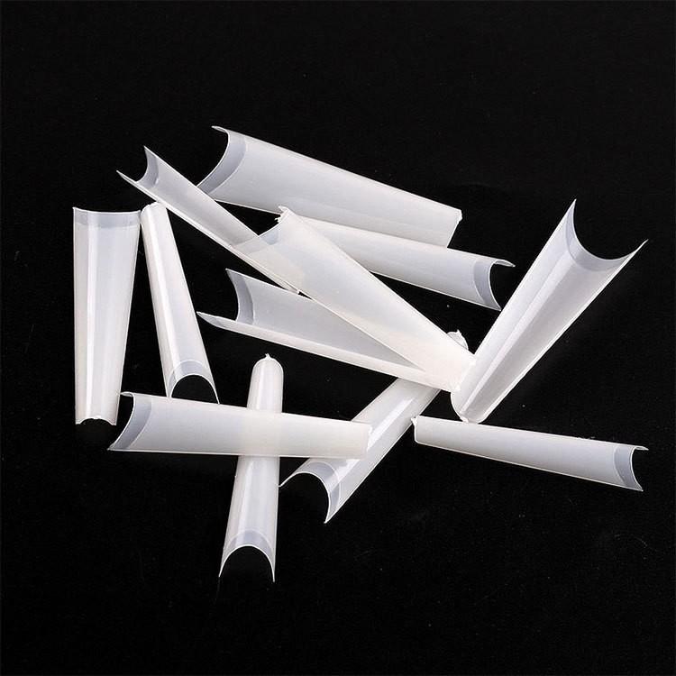 Nail Art Denim Nail Max Super Long Flat Head French False Nail Traceless Nail 504 Patch
