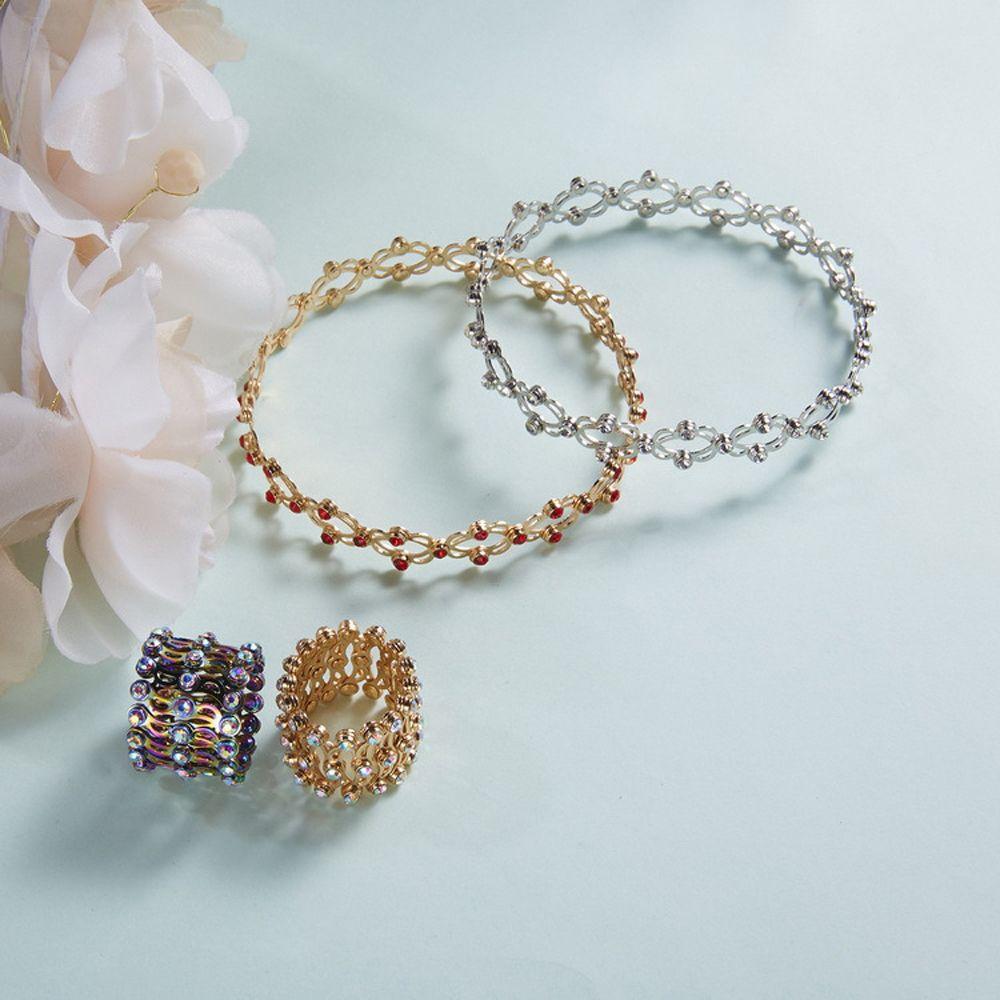 Гибкая пряжка для пальцев 2 в 1 браслет с кольцом, выдвижной браслет с кольцом, женские ювелирные изделия, аксессуары