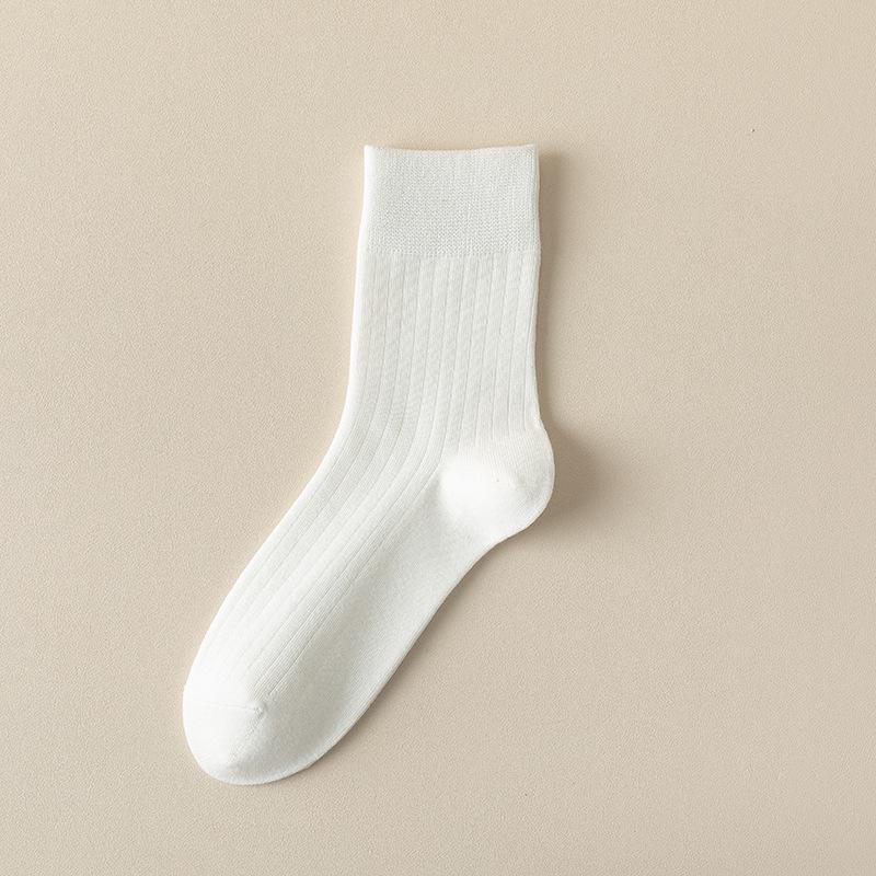 Мужские носки средней длины из длинноволокнистого хлопка – дышащие, впитывающие пот, дезодорирующие, чесаный хлопок для классического делового стиля