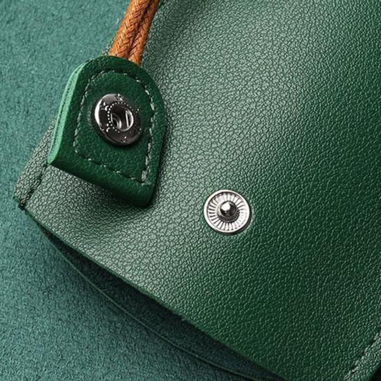 2 шт. Держатель для ключей Выдвижной чехол для ключей Защитный брелок-подвеска Искусственная кожа Скрытая цепочка для ключей Узор оленя Чехол-сумка для ключей