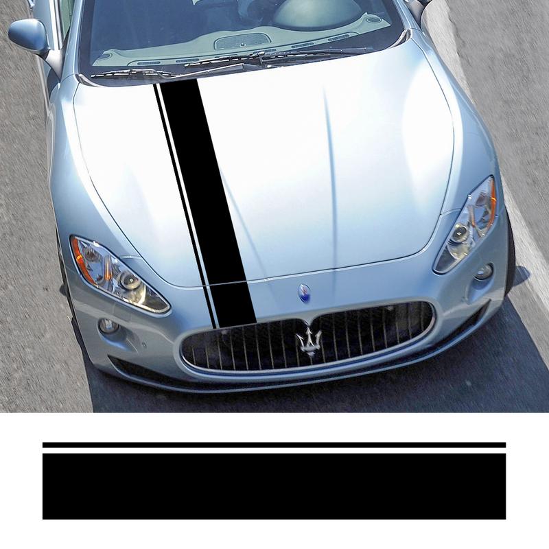 Car Hood Cover Sticker Stylish Stripe Graphics Vinyl Film Trim Decal Auto Bonnet Tuning Accessories Universal Body Decoration