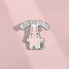Adorable Cartoon Metal Brooch Pink Bunny And Mouse Design Stylish Accessory For Everyone