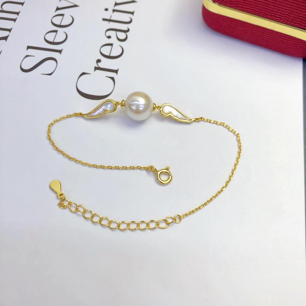 B5033 10-11mm 925 Sterling Silver Pearl Bracelet Setting | DIY Pearl Bangle Base Mounting Jewelry Finding, Pearl Not Included