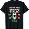 Italy Football T-Shirt with Cup Years for Italia Soccer Fans T-Shirt