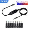 Type C To DC Power Boost Cable 5V/9V/12V/15V/20V Boost Line 8 Adapters USB C To DC Jack Connector Fast Charging For Wifi Router 5