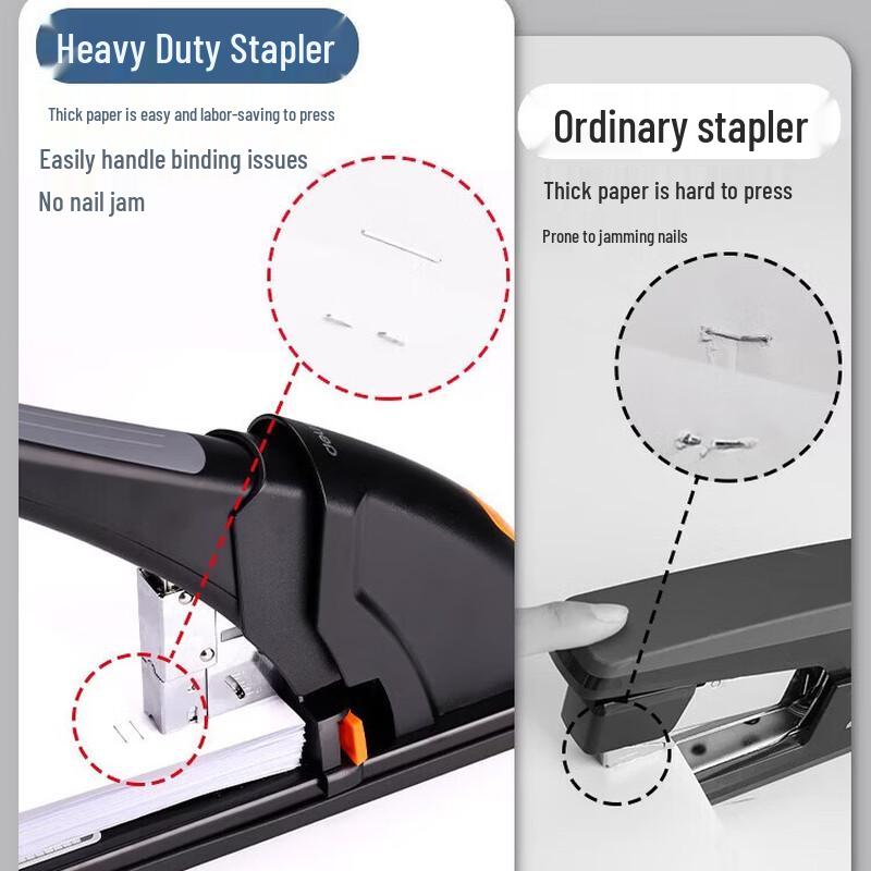 Deli Heavy-Duty Effort-Saving Stapler CN plug (adapter included)