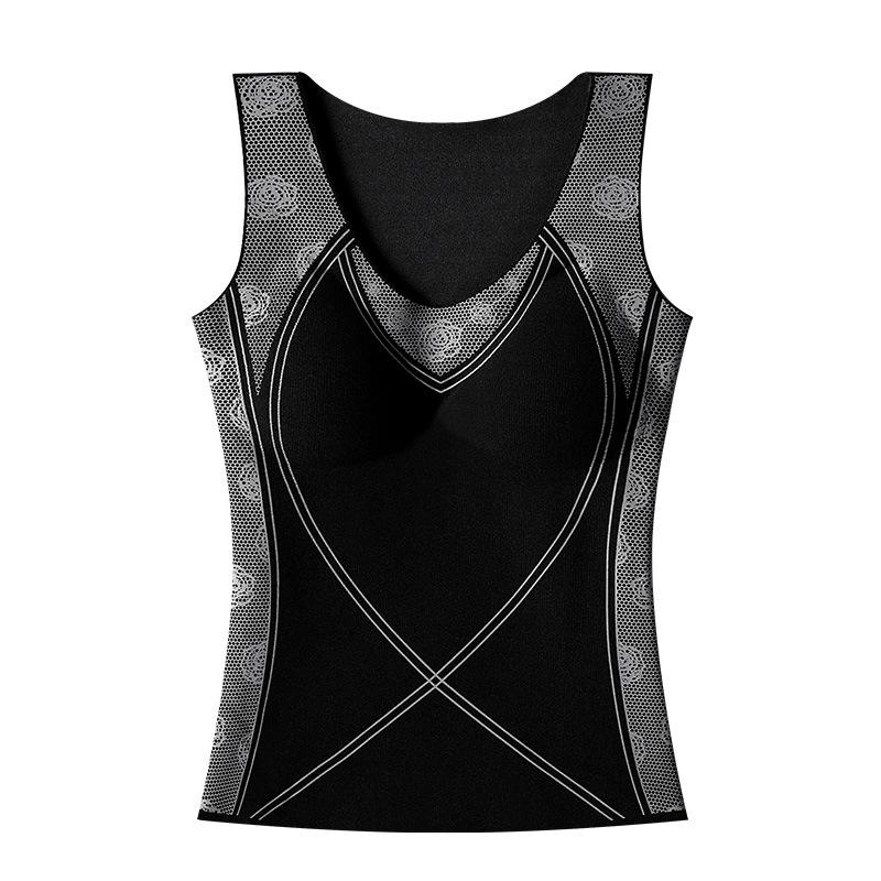 Women's 7A Antibacterial Thermal Shaping Vest with Chest Pad - Autumn/Winter Warmth