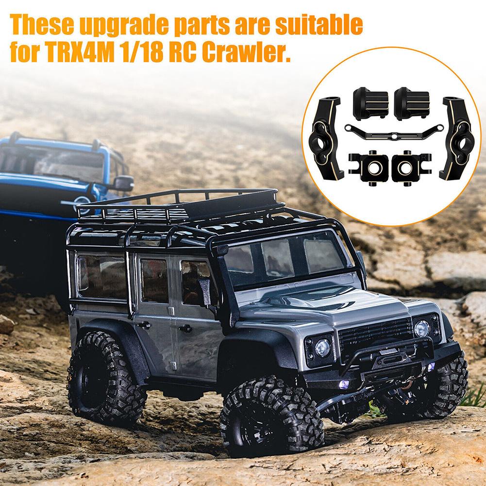 7в1 Для 1/18 Для TRX4M RC Автомобиль Модернизации Латунная Рулевая Тяга Крышки Кастора Автомобиля Крышка Дифференциала Детали L1G3