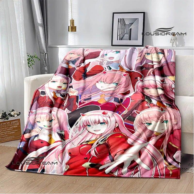 Одеяло «ДАРЛИНГ во Франксе» с героями мультфильмов, фланелевое теплое одеяло, мягкое и удобное одеяло, одеяло для пикника, подкладка для кровати, подарок на день рождения