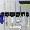 Strong Grip Mop Holder Wall Mounted Bathroom Broom Hanger Mop Fixed Clip  Hanging Rack